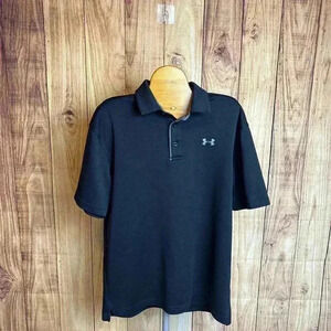 *Under Armour Men’s Black Polo Shirt Loose Fit Size M